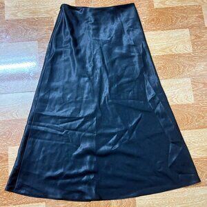 Black Satin Skirt